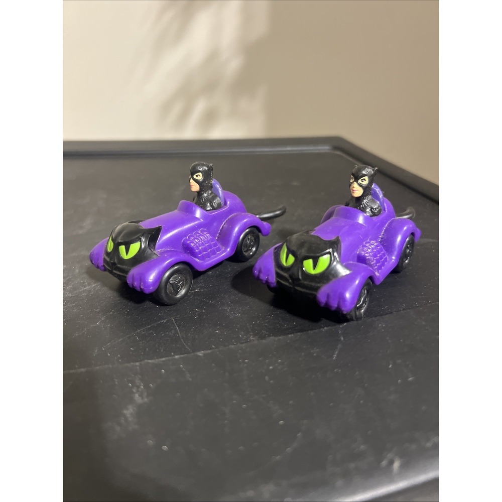 C13 McDonalds Happy Meal Toys 1991 DC Comics Vintage Cat Woman catwoman Race Car